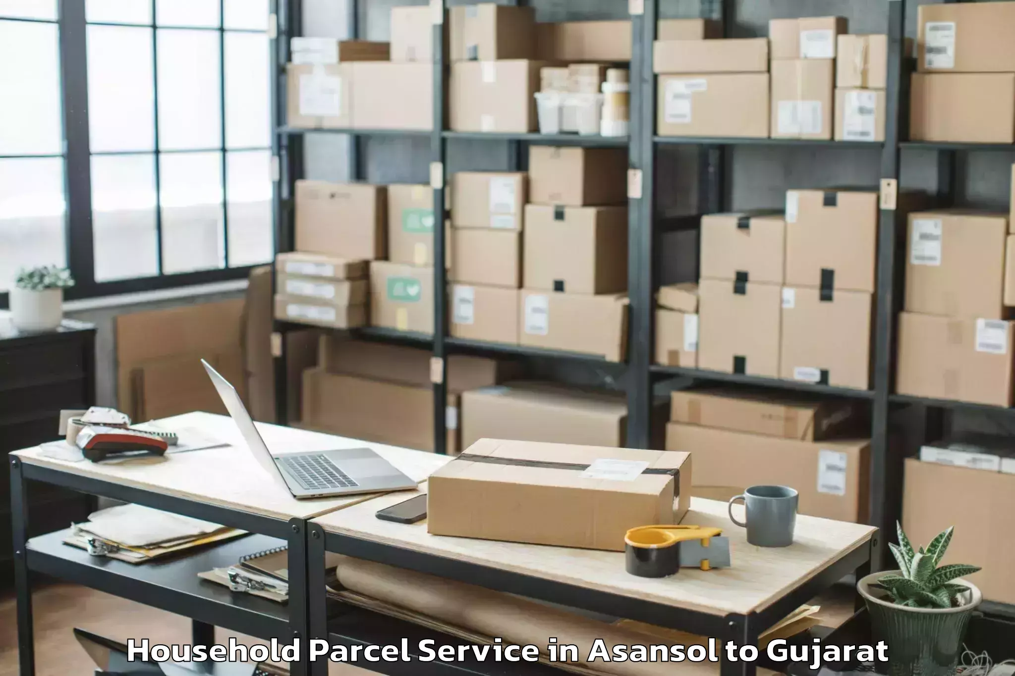 Book Asansol to Marwadi University Rajkot Household Parcel